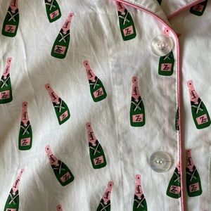 Champagne 🍾 Print Oversized Pajama Top